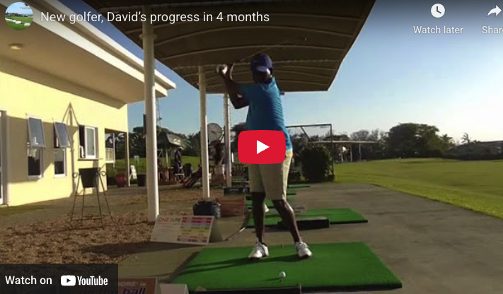 New golfer, David’s progress in 4 months
